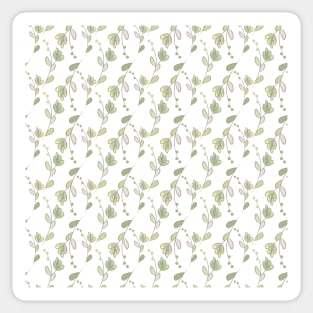 Seamless ecology pattern with hand drawn leaves Sticker